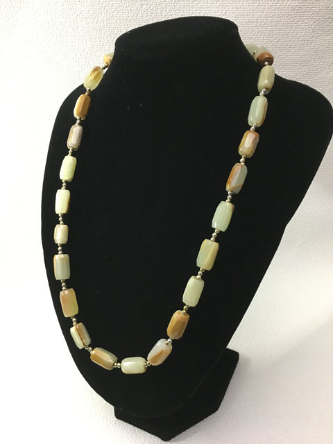 フランス　ブロカント　オパール石　ネックレス