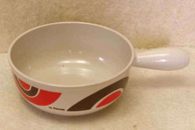 ヴィンテージ・ルクルーゼ鍋 （大型フォンデュ用）ポップ柄