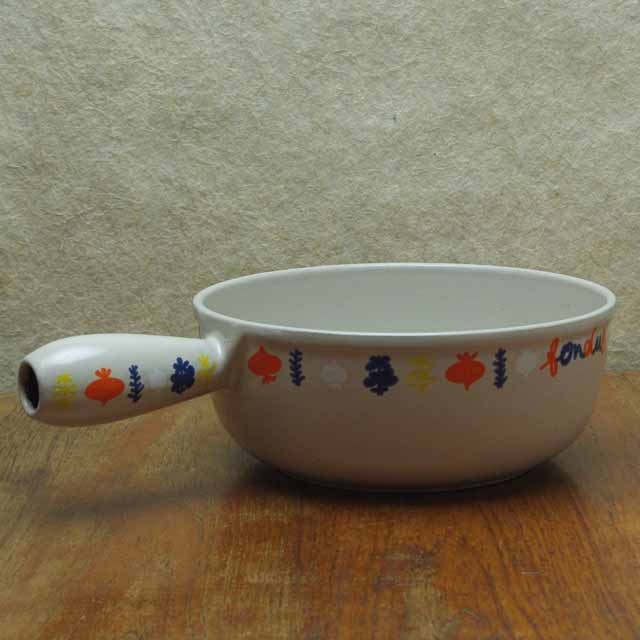 ル・クルーゼ フォンデュ鍋 ハーブ柄　Le Creuset ヴィンテージ ヴィンテージ ルクルーゼ鍋 （フォンデュ）ハーブ柄 グリーン