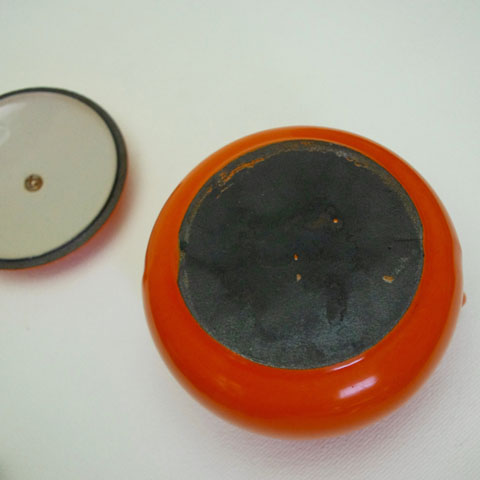 フランス ブロカント 鍋 （ビーンズ ポット） オレンジ