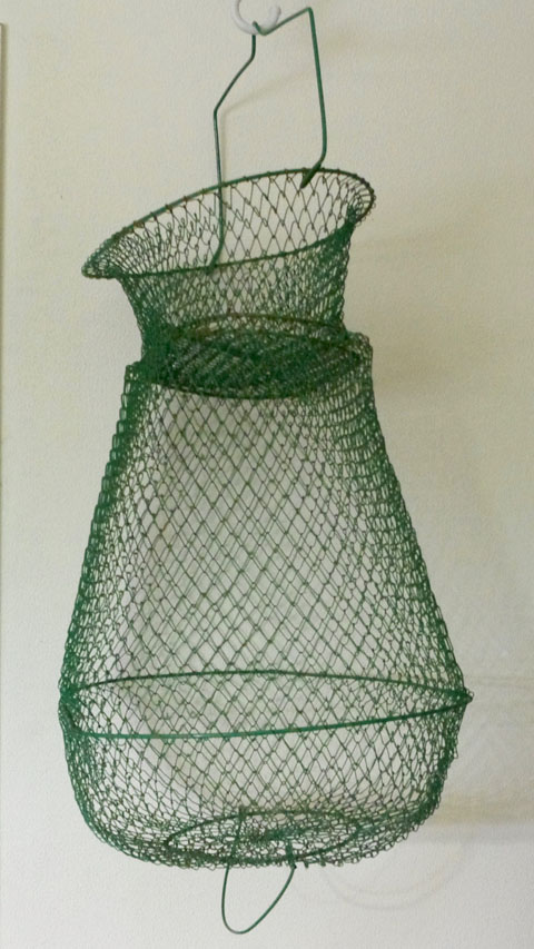 フランス　ブロカント　魚籠（びく）