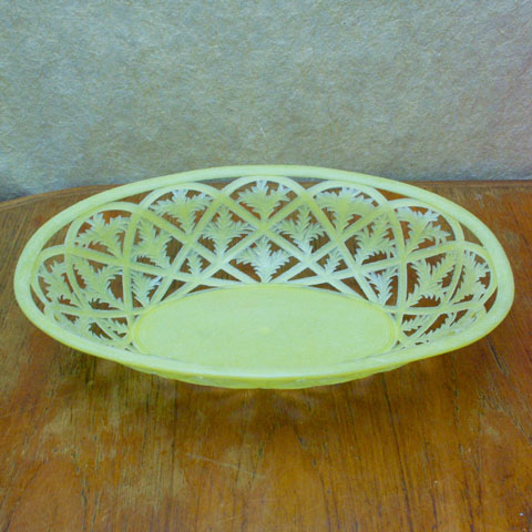 フランスブロカント　パンかご(黄色）1960年代