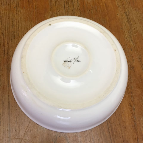 フランスブロカント ベビー用保温皿（少年と馬）