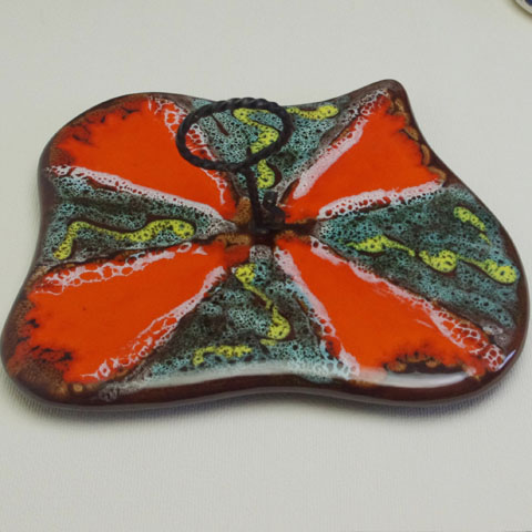 フランスブロカント　チーズプレート　（バロリス窯）