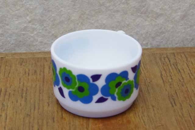 arcopal (アルコパル) ブルーの縁にブルーの花　6枚セット arcopal (アルコパル) ブルーの縁にブルーの花 6枚セット