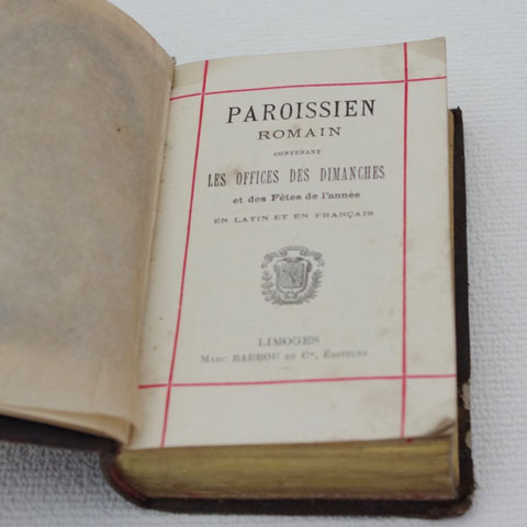 フランス アンティーク ミサ典礼書 《Paroissien Romain》 1885年出版