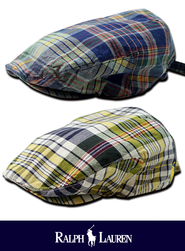 POLO RALPH LAUREN ポロ ラルフローレン MADRAS CHECK HUNTING CAP