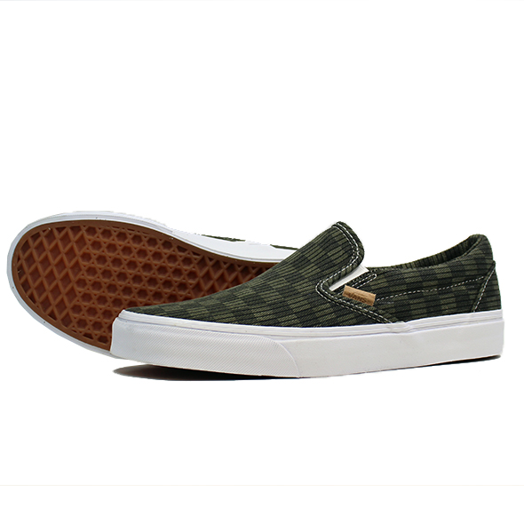 vans slipon washed hrinngbone blk