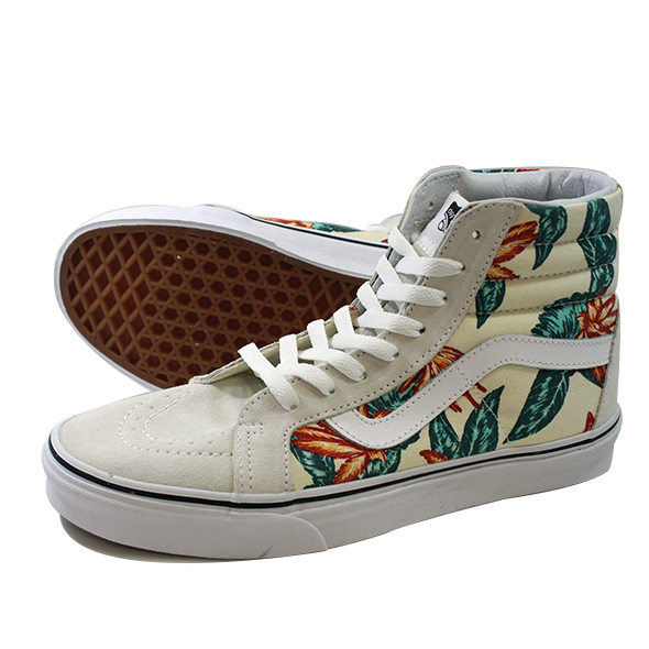 VANS  SK-8 HI (VINTAGE ALOHA) CLASSIC WHITE / T.WHITE