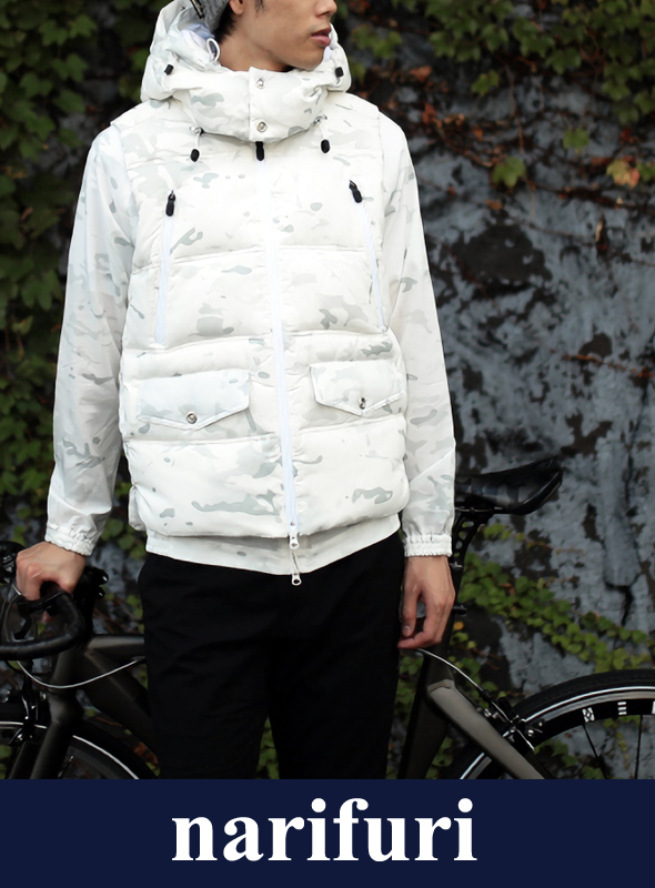 narifuri ナリフリ MULTICAM ALPINE Down vest（NF832）