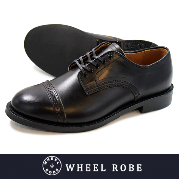 WHEEL ROBE ウィールローブ DRESS TOE CAP OX FORD BLACK