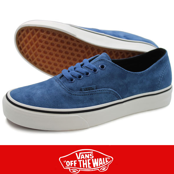 VANS バンズ Authentic Decon PIG SUEDE Blue Ashes/Blanc de Blanc