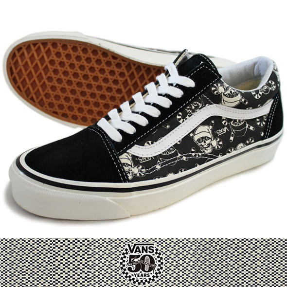 VANS バンズ OLD SKOOL 36 REISSUE (50th) SKULL BLK