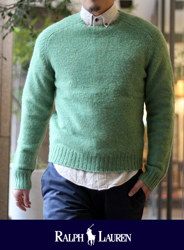 POLO RALPH LAUREN ポロ ラルフローレン SHETLAND WOOL CREW SWEATER