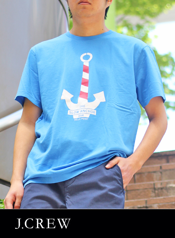 J.CREW ジェイクルーSLOW ANCHOR S/S TEE BLUE