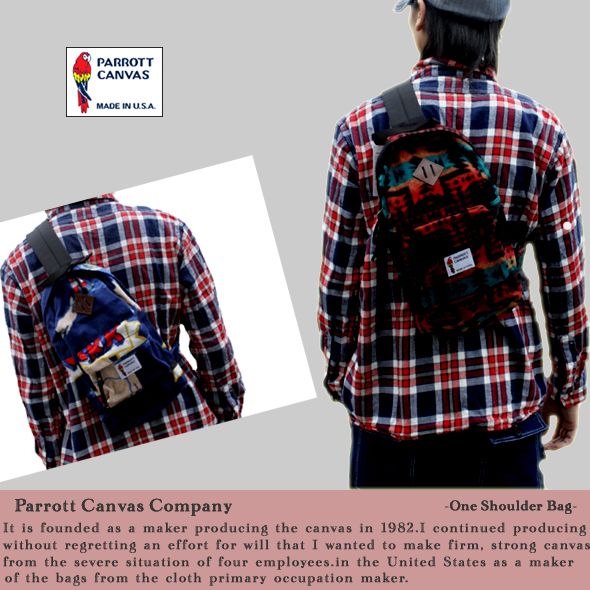 PARROTT CANVAS パロットキャンバス ワンショルダー フリース ボディバッグ