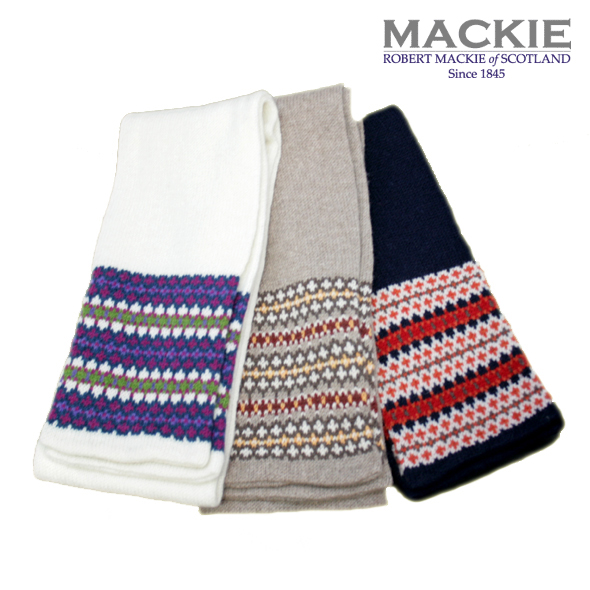 ROBERT MACKIE ロバートマッキー フェアアイル&無地マフラー