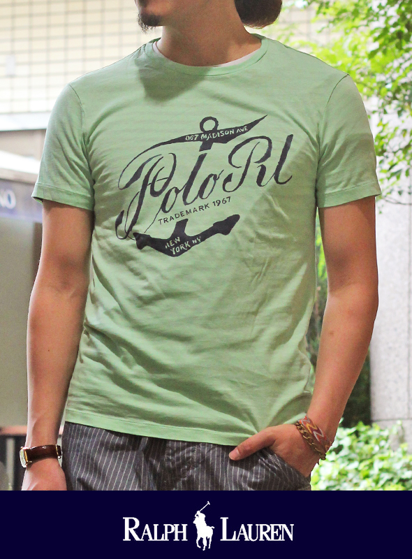 POLO RALPH LAUREN ポロ ラルフローレン アンカープリント S/S Tシャツ MINT GREEN
