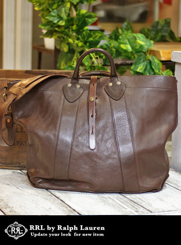 RRL ダブルアールエル LEATHER TOTE BAG  D.BROWN