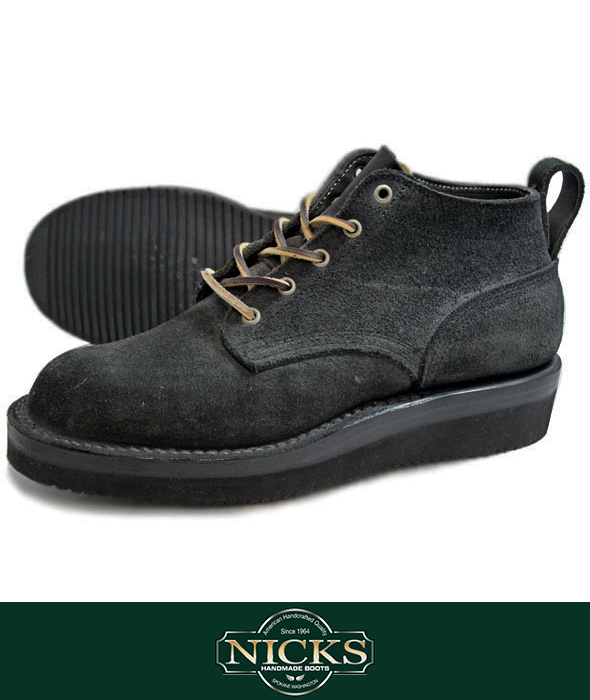NICKS BOOTS ニックスブーツ ORIGINAL TOE OXFORD ROUGHOUT BLK◆SALE ￥20000 off◆
