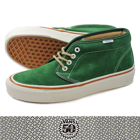 VANS バンズ 50th CHUKKA BOOT 49 REISSUE　GREEN SUEDE