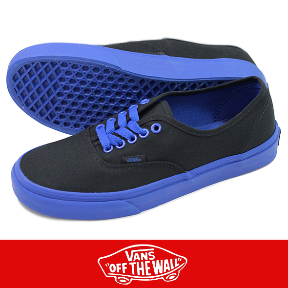 VANS バンズ AUTHENTIC (POP OUTSOLE） BLACK/BLUE