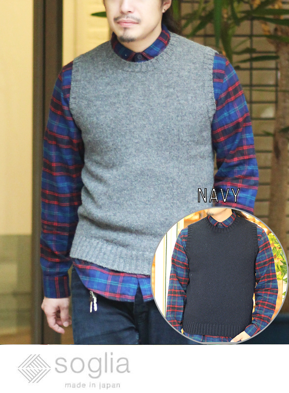 SOgLIA ソリア LANDNOAH  CREW KNIT VEST