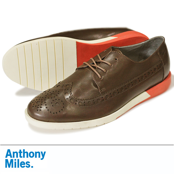 Anthony Miles アンソニーマイルズ　CLIPSTONE LEATHER BROWN