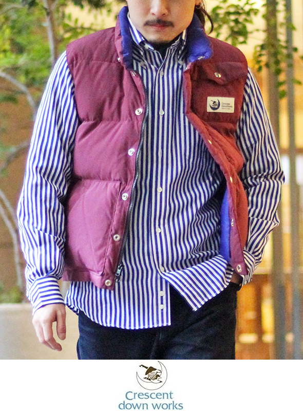 CRESCENT DOWN WORKS クレセントダウンワークスITALIAN VEST 1 Pocket （Paper別注）