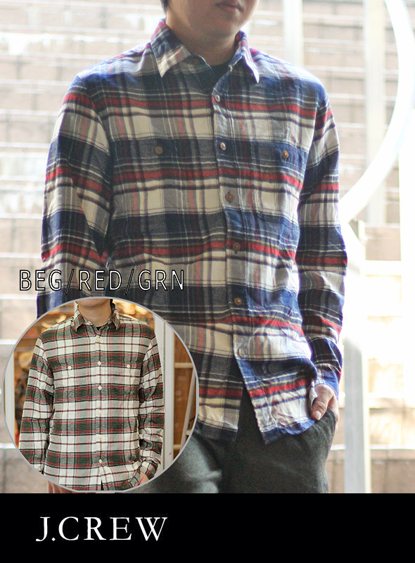 J.CREW ジェイクルー SLIM LIGHT NEL CHECK SHIRT