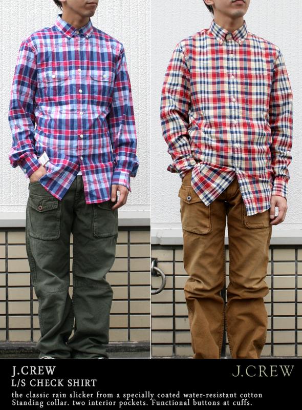 J.CREW ジャイクルー L/Sボタンダウンチェックシャツ