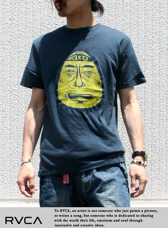 RVCA ルカ ANP Tシャツ Barry Head Badge NVY