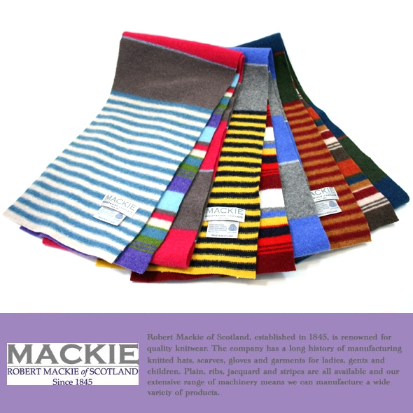 ROBERT MACKIE ロバートマッキー ランダムストライプマフラー　（572）