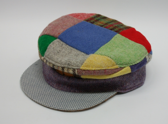 HANNA HATS　SKIPPER パッチワークワークキャップ　RED MULTI#1