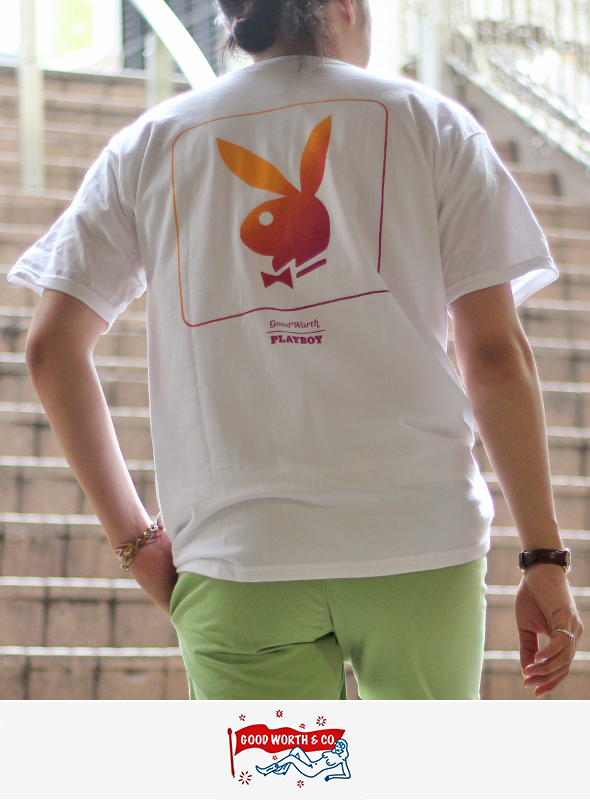 Good Worth  グッドワース PLAY BOY LOGO Tee WHT