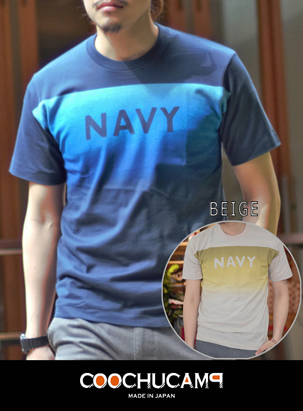 COOCHUCAMP クーチューキャンプ 『NAVY』Square Tee