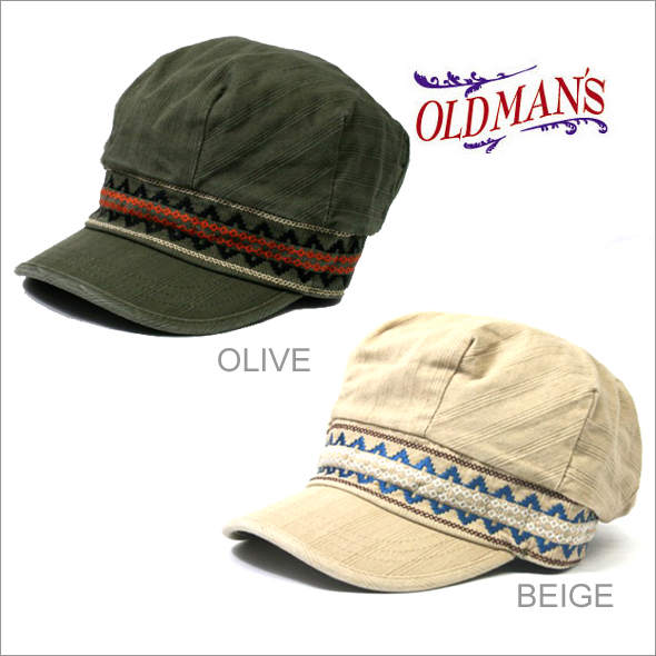 OLDMAN'S チロリアンステッチワークキャップ　BEIGE 【レビューを書いて送料無料】