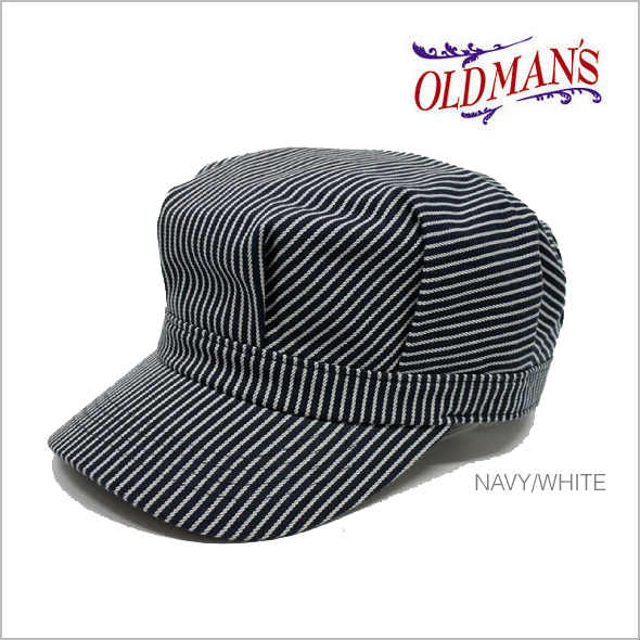 OLDMAN'S  ヒッコリーストライプワークキャップ#1　NVY/WHT 【送料無料】
