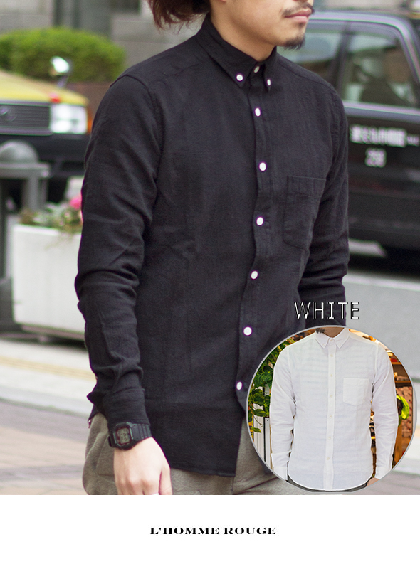 L'HOMME ROUGE ル・オムルージュ  CREPE B.D SHIRT
