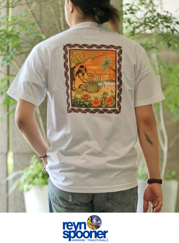 Reyn Spooner レインスプーナーLino S/S TEE WHT