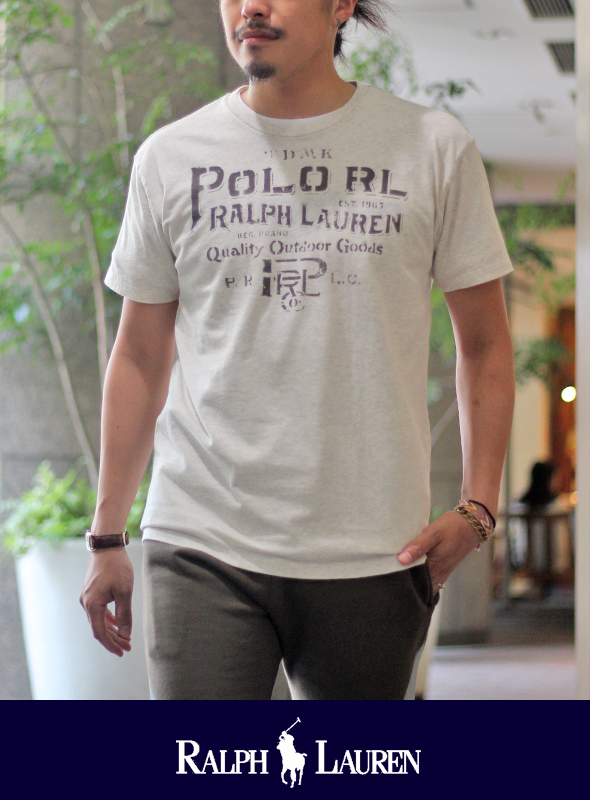 POLO RALPH LAUREN ポロ ラルフローレン ステンシルプリント TEE NAT