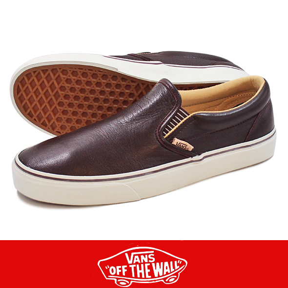 VANS バンズCLASSIC SLIPON DARK BROWN LEATHER