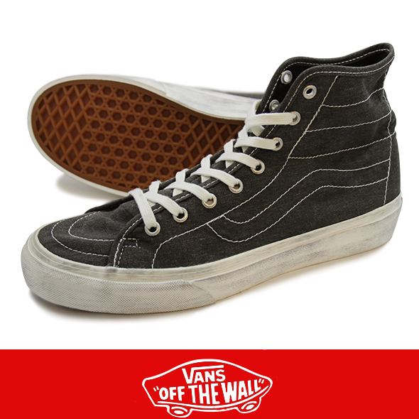 VANS バンズSK8-Hi ハイトップ Decon (Over Washed) BLK