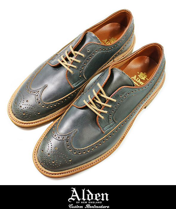 Alden オールデン D5510  WINGTIP BLUCHER ウィングチップ GREEN/BLUE