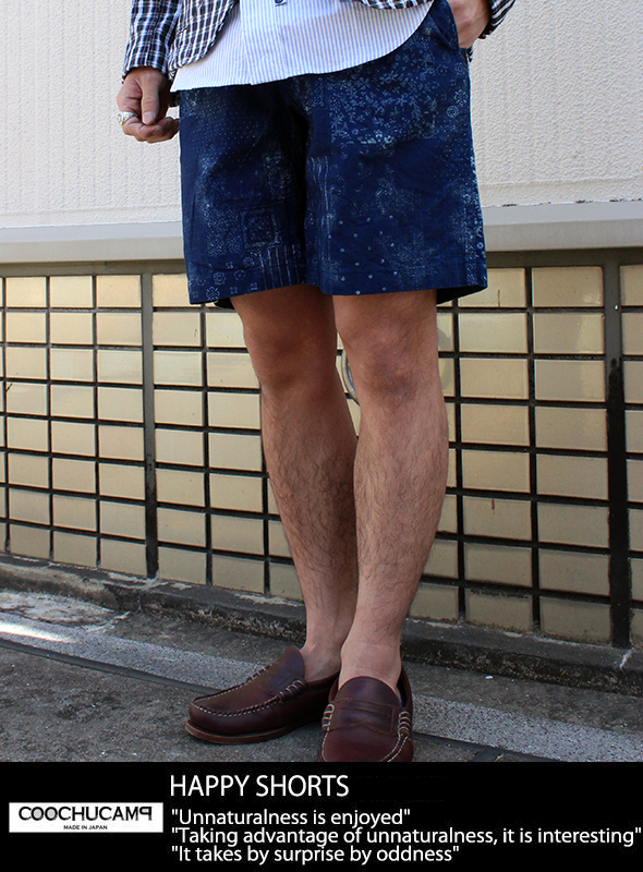 COOCHUCAMP HAPPY SHORTS DENIM PAISLEY