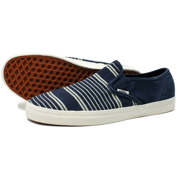 【VANS】 バンズ　LP SLIP NAVY/WHT STRIPE