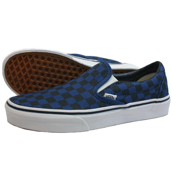 VANS バンズ　SLIP ON CHECKER D.BLUE