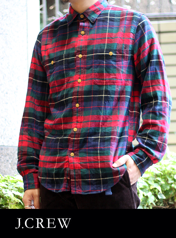 J.CREW ジェイクルー ライトネル マドラスチェックシャツ RED/GREEN/NAVY