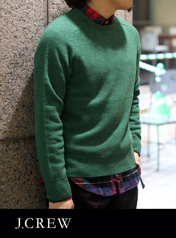 J.CREW ジェイクルー クルーネックニット GREEN