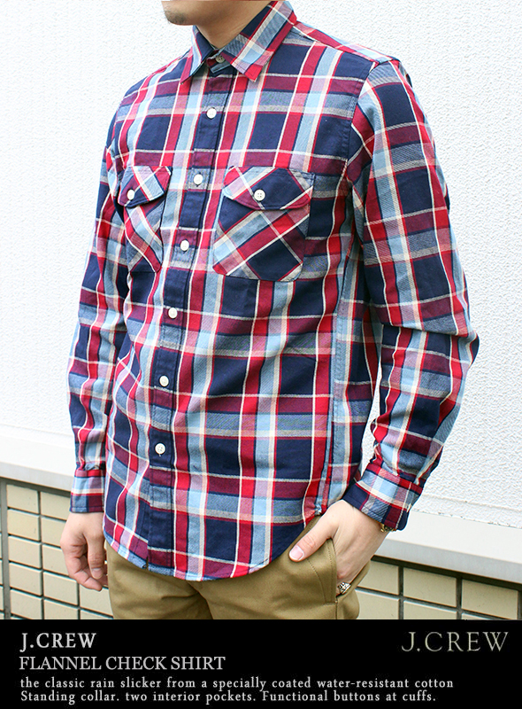 J.CREW　フランネルチェックシャツ
